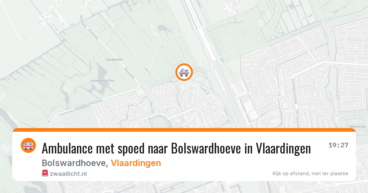 Ambulance met spoed naar Bolswardhoeve in Vlaardingen — 31 mei 2026