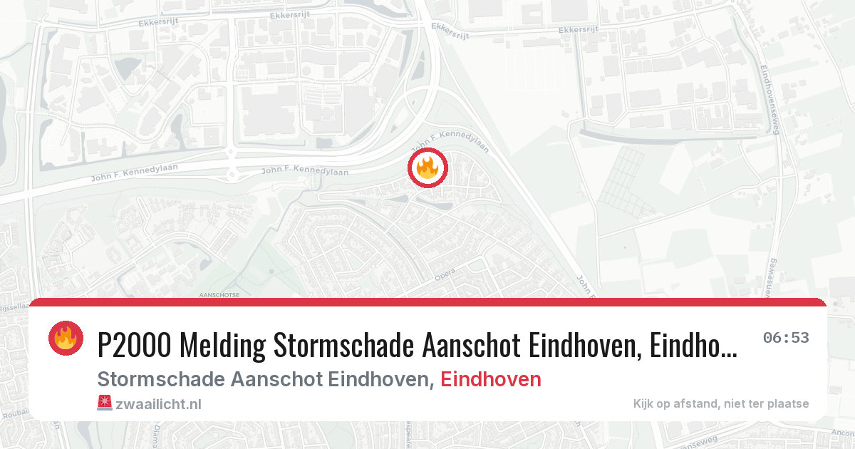 P2000 Melding Stormschade Aanschot Eindhoven, Eindhoven — 19 jun 2026