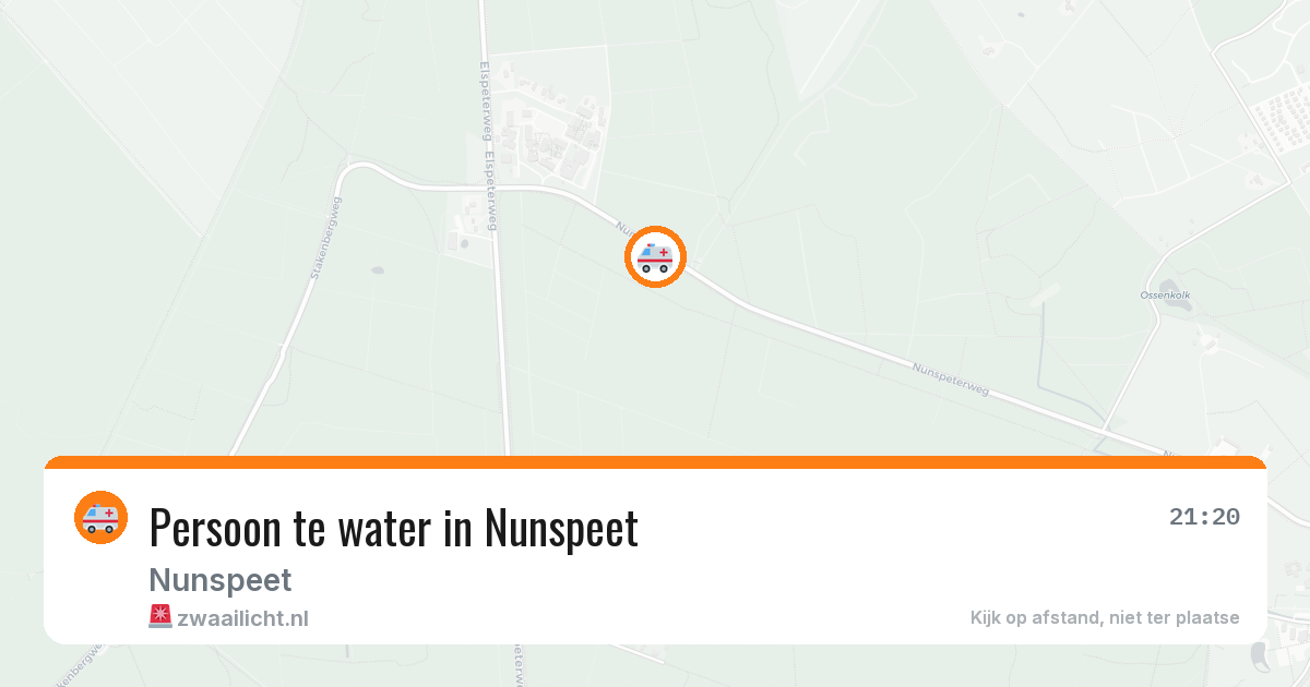 Persoon te water in Nunspeet — 27 jun 2026