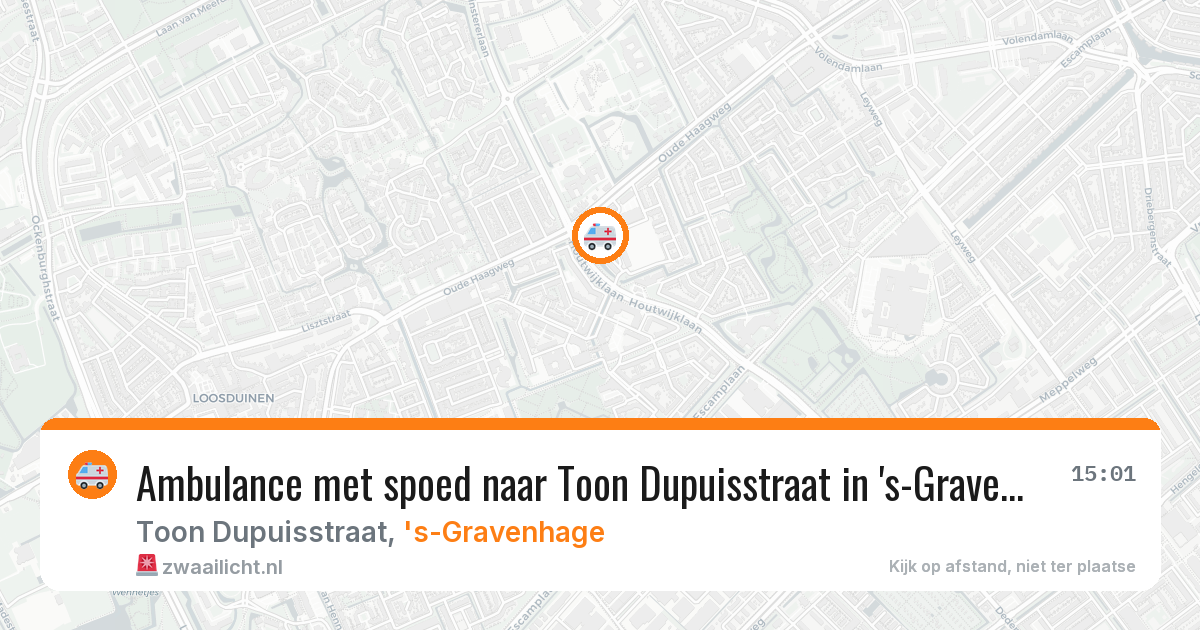 Ambulance met spoed naar Toon Dupuisstraat in 's-Gravenhage — 27 mei 2026