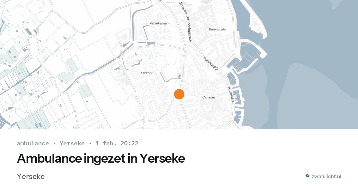 Ambulance ingezet in Yerseke — 1 feb 2026