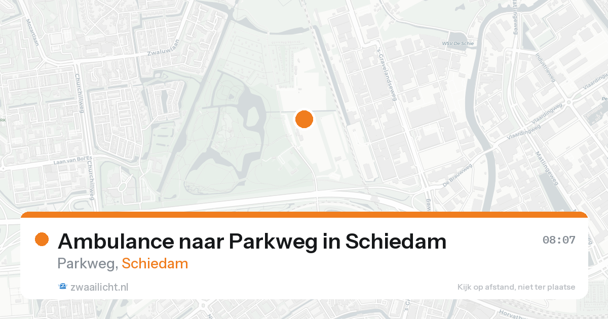 Ambulance naar Parkweg in Schiedam — 24 aug 2026
