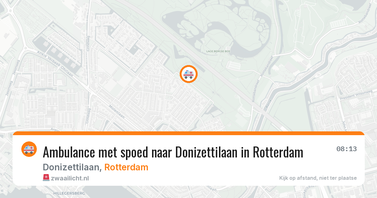 Ambulance met spoed naar Donizettilaan in Rotterdam — 14 jul 2026