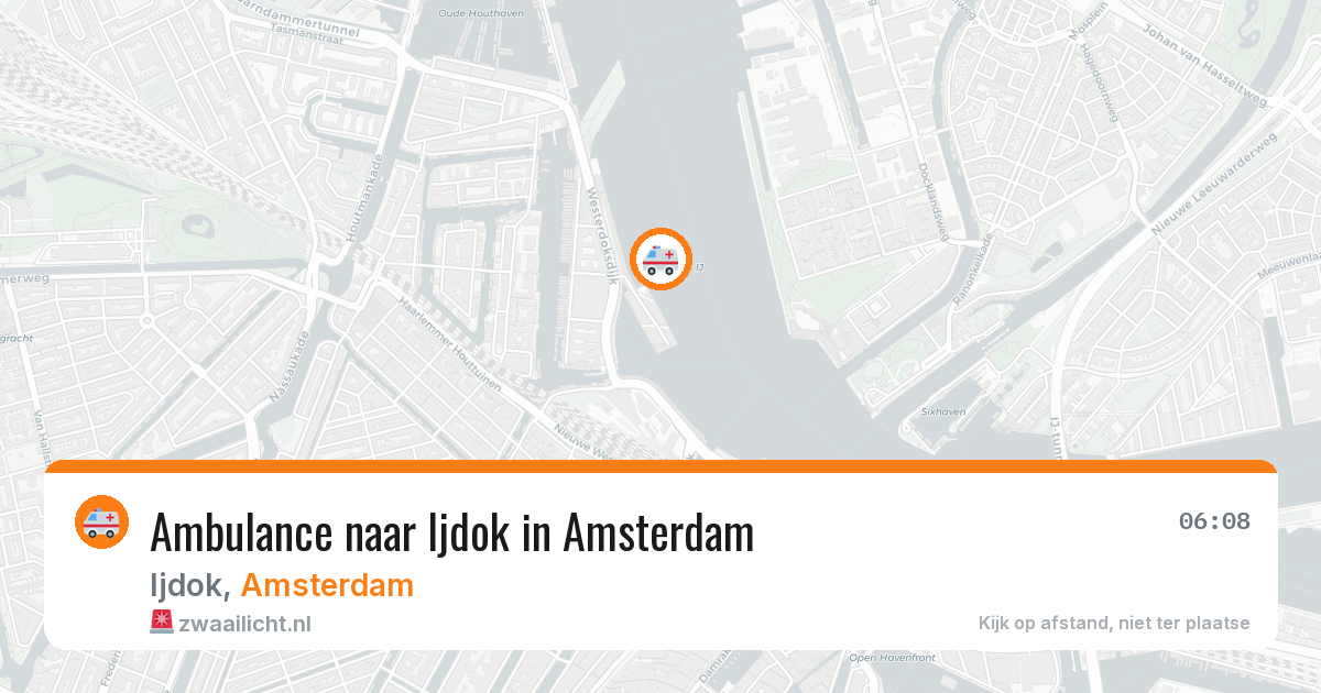 Ambulance naar Ijdok in Amsterdam — 10 apr 2026