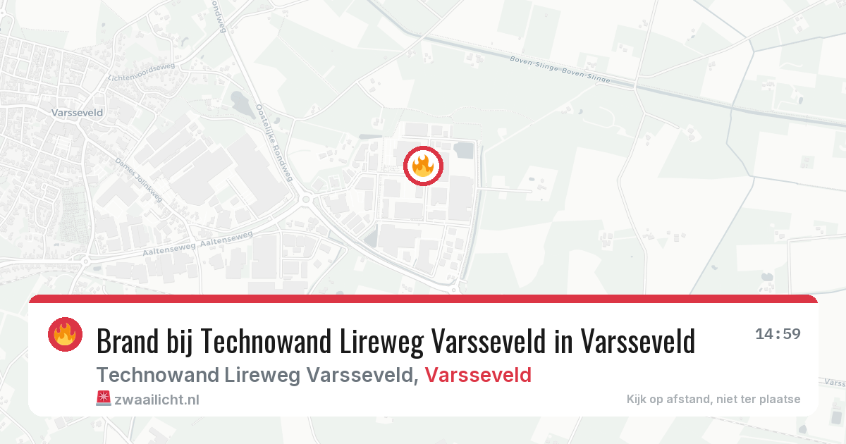 Brand bij Technowand Lireweg Varsseveld in Varsseveld — 31 jul 2026