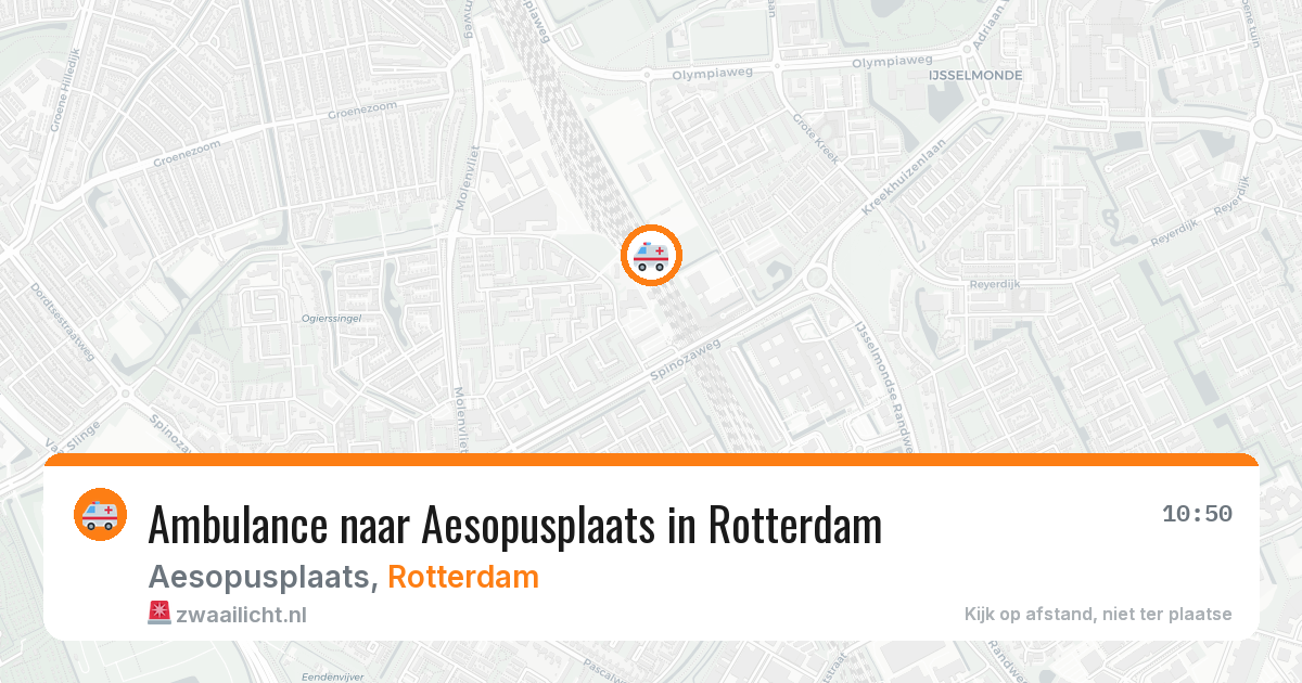 Ambulance naar Aesopusplaats in Rotterdam — 7 mei 2026