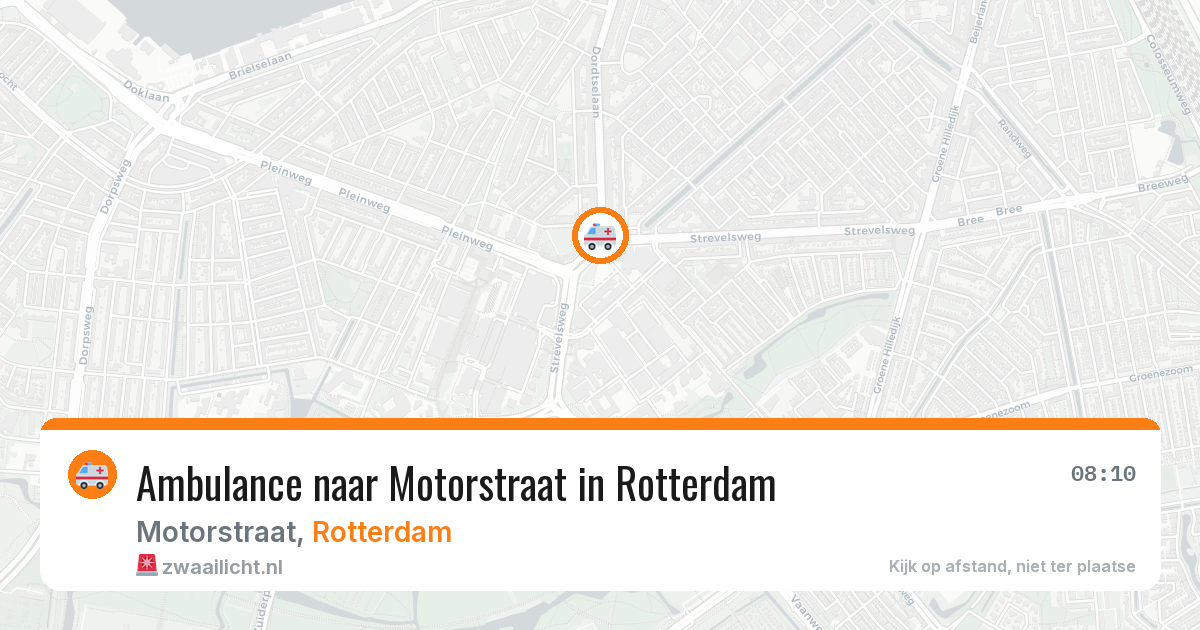 Ambulance naar Motorstraat in Rotterdam — 11 aug 2026