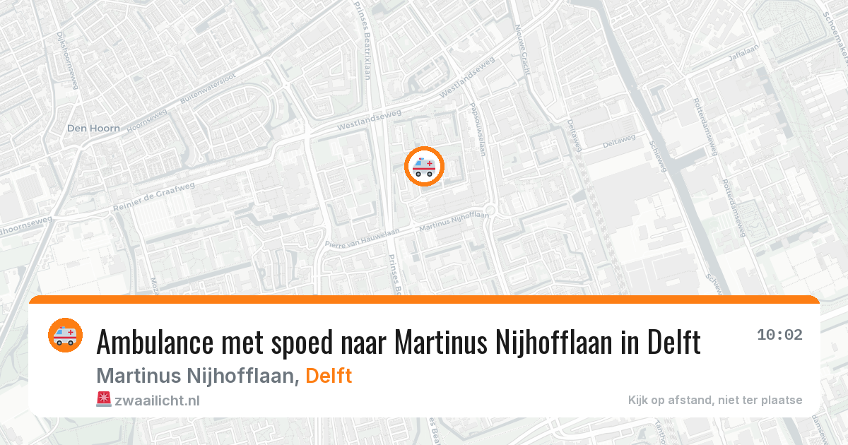 Ambulance met spoed naar Martinus Nijhofflaan in Delft — 30 apr 2026