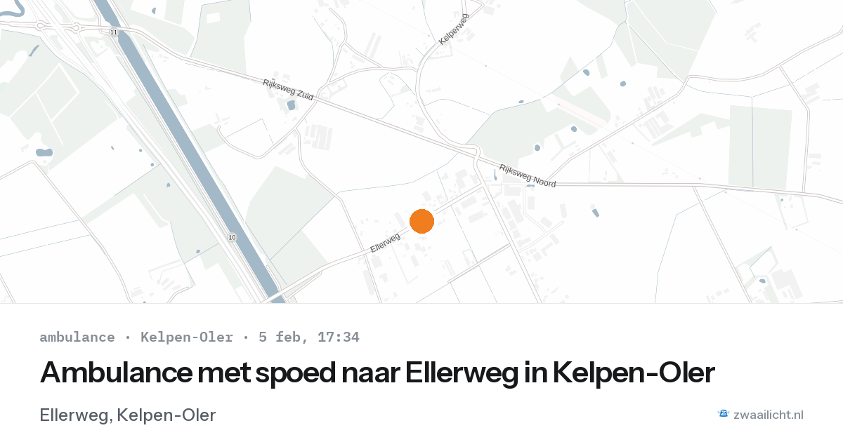Ambulance met spoed naar Ellerweg in Kelpen-Oler — 5 feb 2026