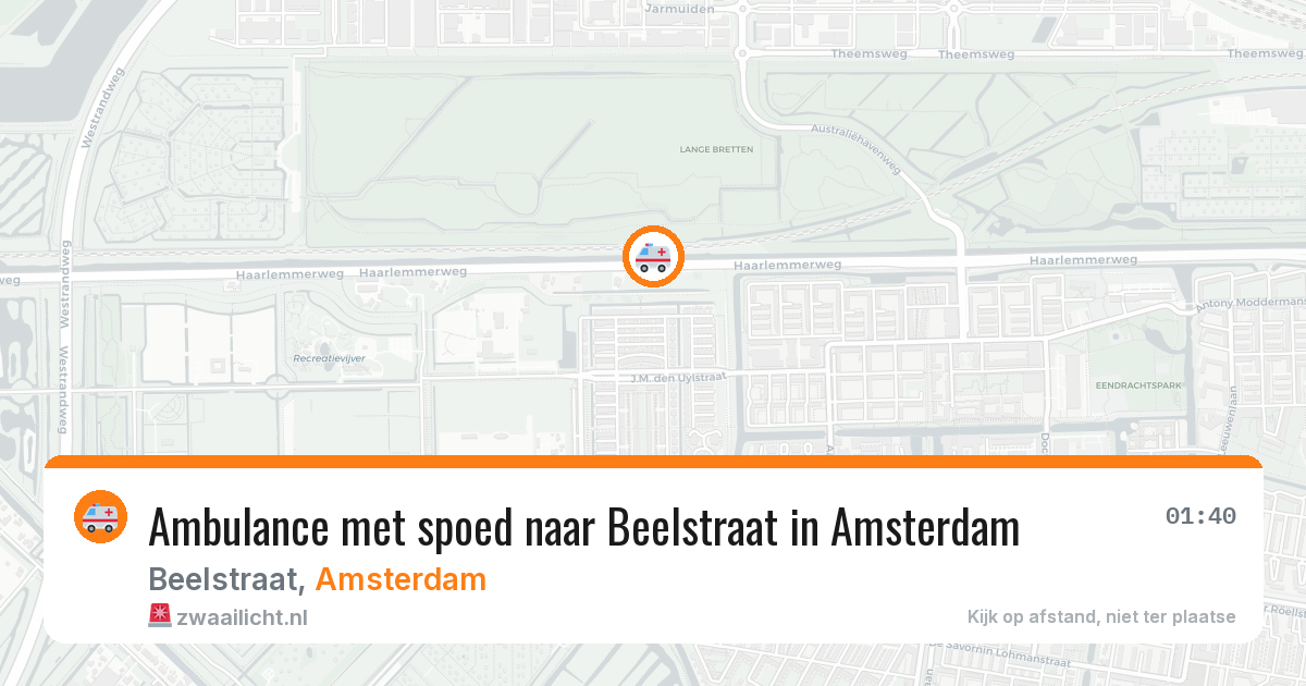 Ambulance met spoed naar Beelstraat in Amsterdam — 23 mei 2026
