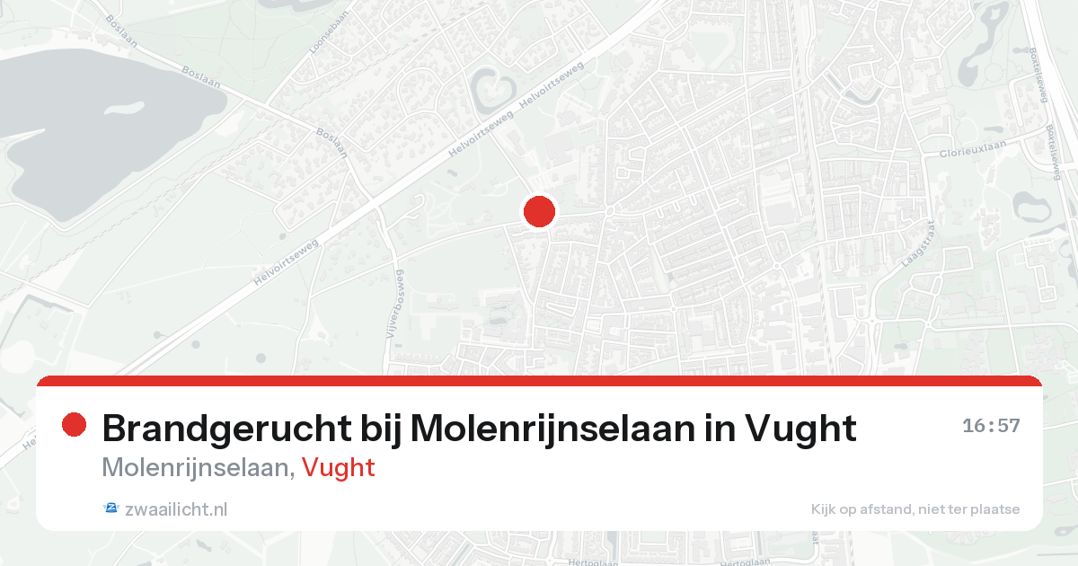 Brandgerucht bij Molenrijnselaan in Vught — 27 mrt 2026