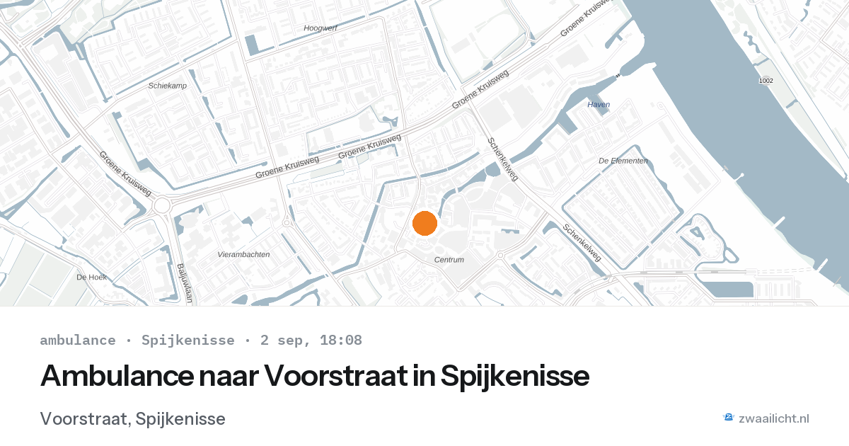 Ambulance naar Voorstraat in Spijkenisse — 2 sep 2026