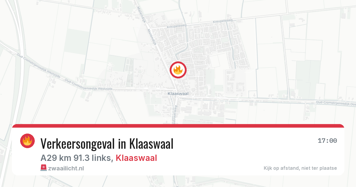 Verkeersongeval in Klaaswaal — 15 feb 2026