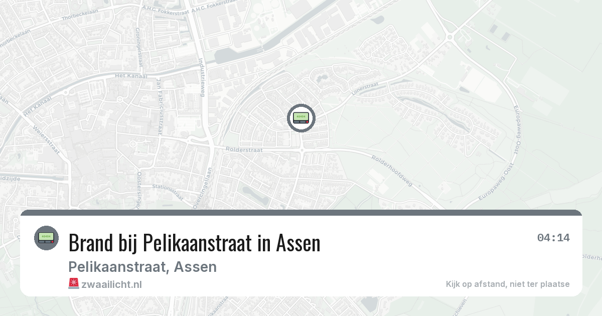 Brand bij Pelikaanstraat in Assen — 24 apr 2026