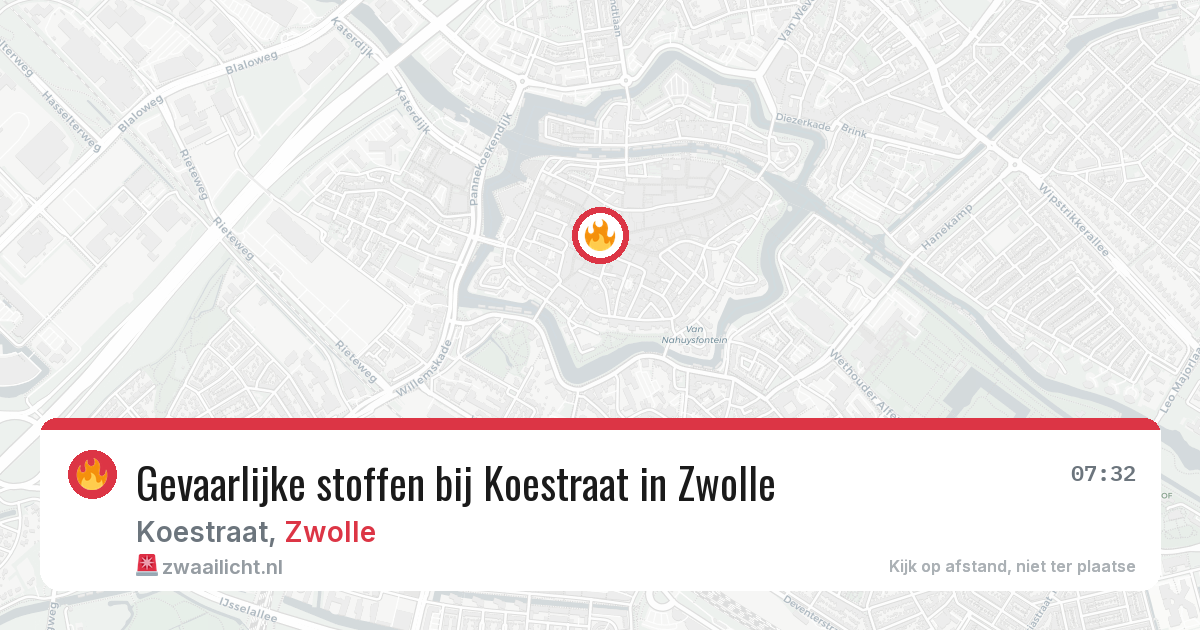 Gevaarlijke stoffen bij Koestraat in Zwolle — 23 jun 2026