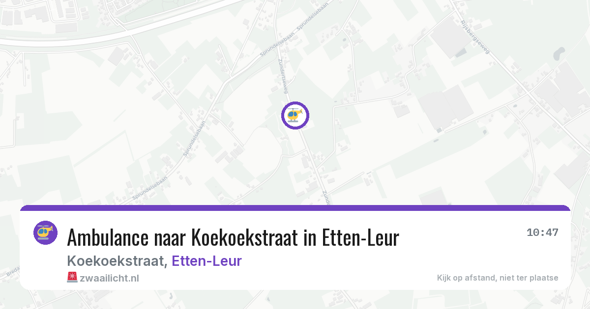Ambulance naar Koekoekstraat in Etten-Leur — 30 jul 2026