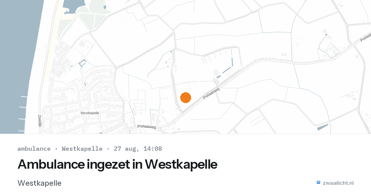 Ambulance ingezet in Westkapelle — 27 aug 2026