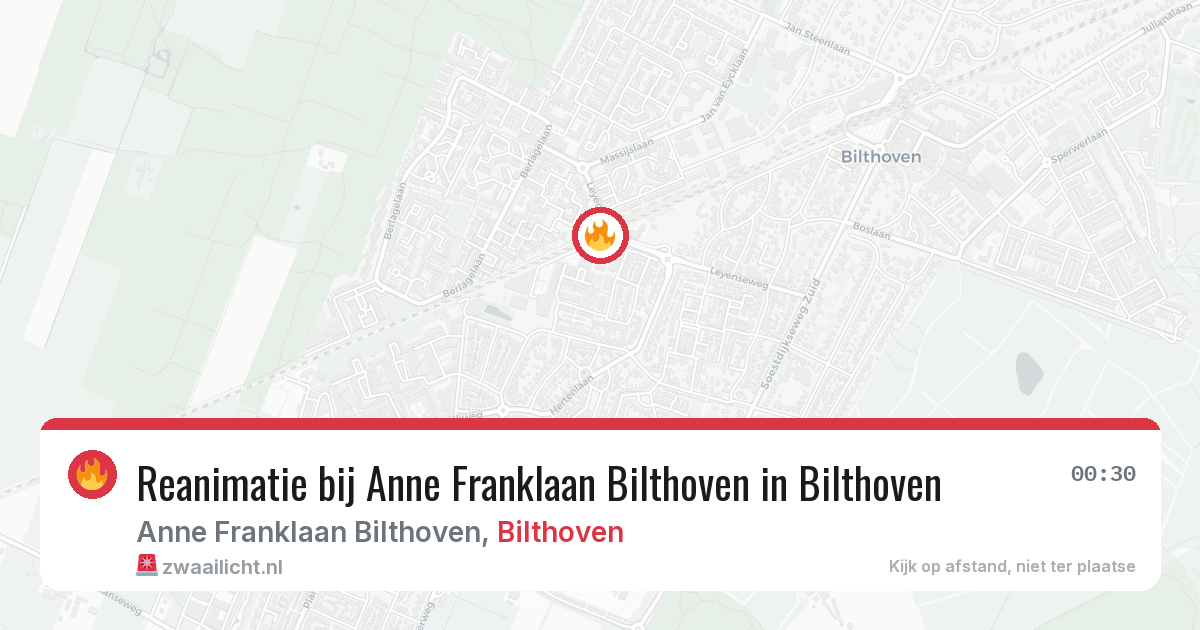 Reanimatie bij Anne Franklaan Bilthoven in Bilthoven — 27 mei 2026