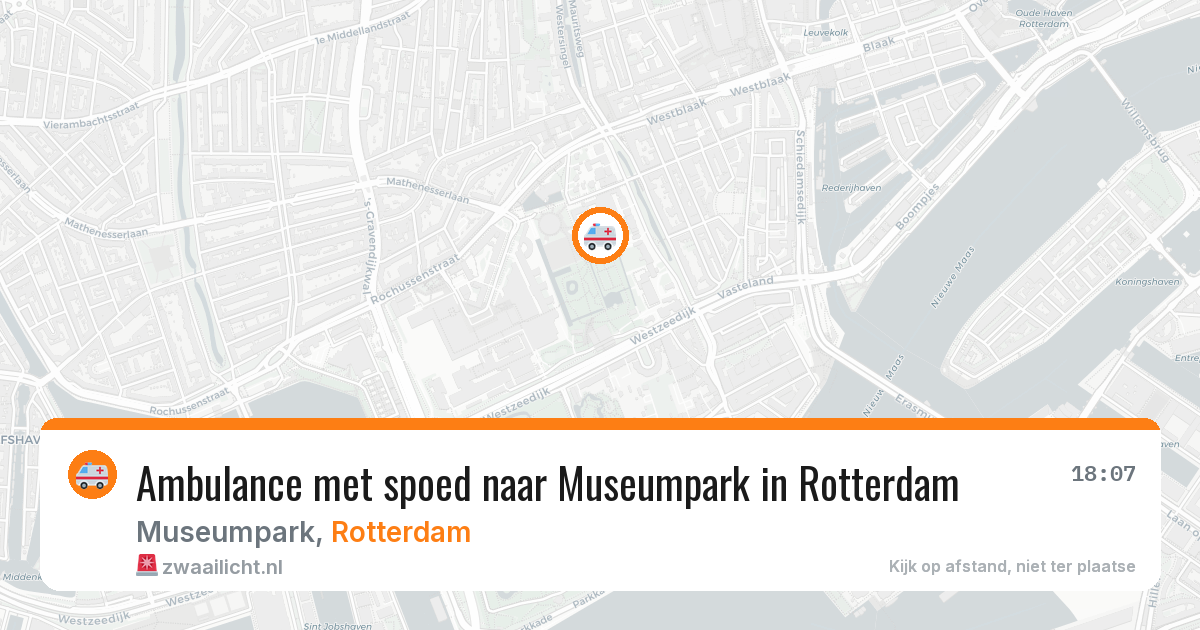 Ambulance met spoed naar Museumpark in Rotterdam — 29 jun 2026
