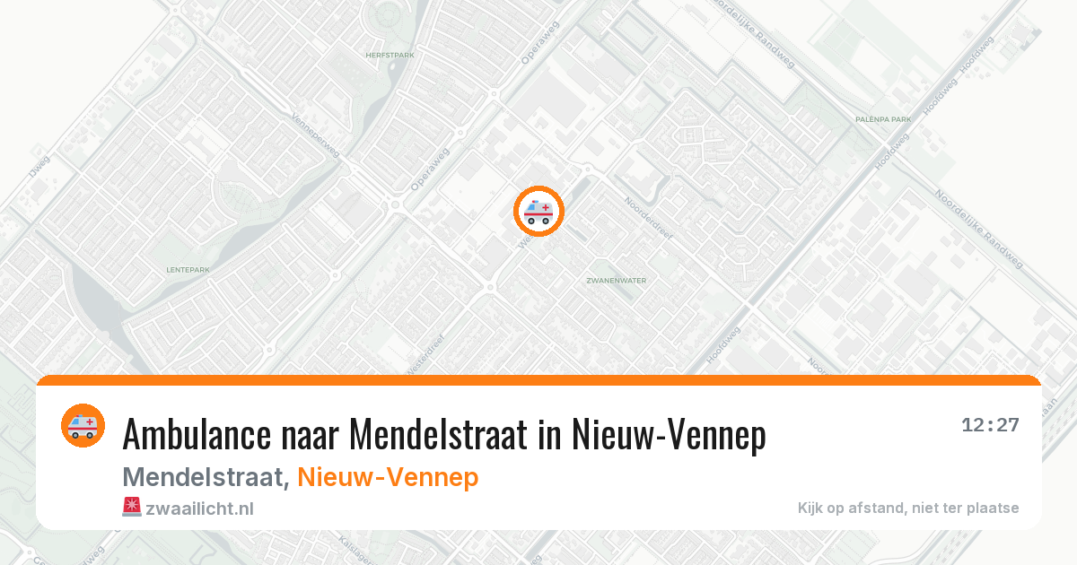 Ambulance naar Mendelstraat in Nieuw-Vennep — 6 aug 2026