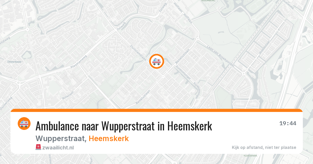 Ambulance naar Wupperstraat in Heemskerk — 30 mrt 2026