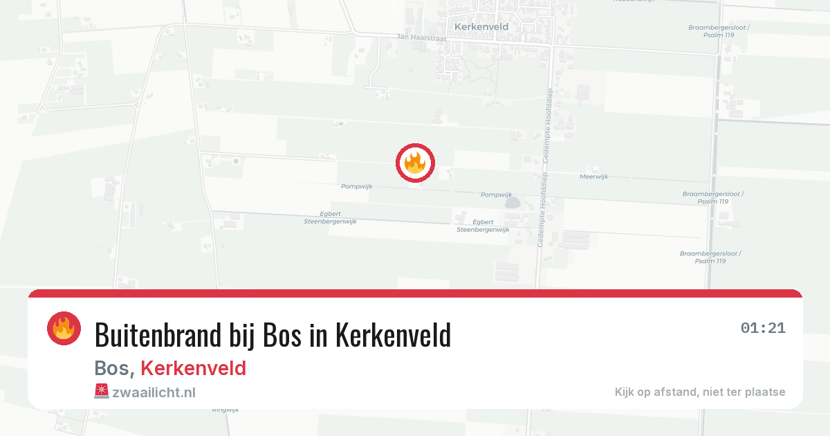 Buitenbrand bij Bos in Kerkenveld — 10 aug 2026