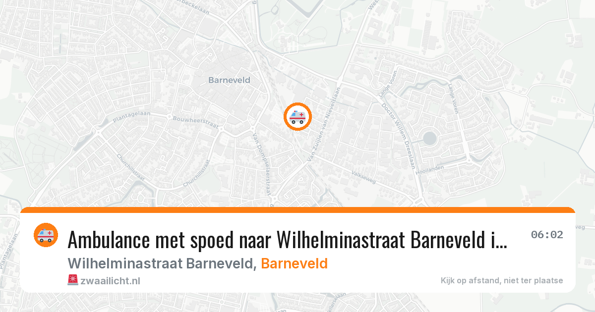 Ambulance met spoed naar Wilhelminastraat Barneveld in Barneveld — 4 jul 2026
