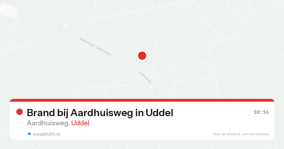 Brand bij Aardhuisweg in Uddel — 19 aug 2026