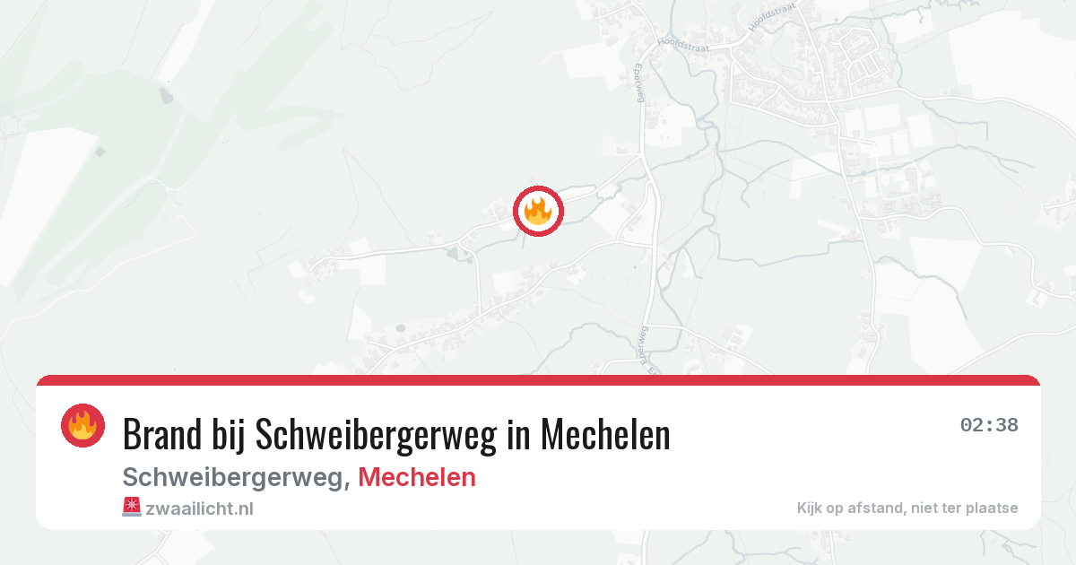 Brand bij Schweibergerweg in Mechelen — 28 jun 2026