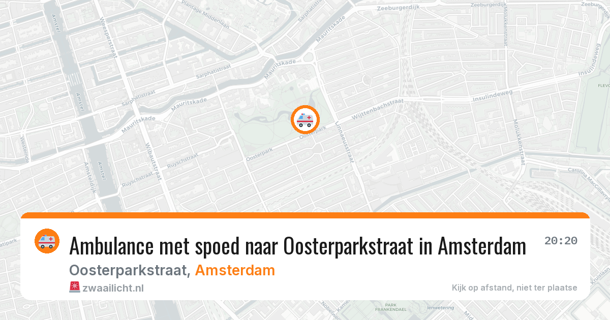 Ambulance met spoed naar Oosterparkstraat in Amsterdam — 17 jun 2026