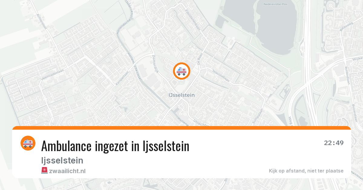 Ambulance ingezet in Ijsselstein — 1 jul 2026