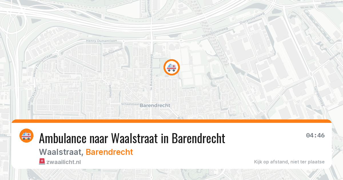 Ambulance naar Waalstraat in Barendrecht — 14 aug 2026