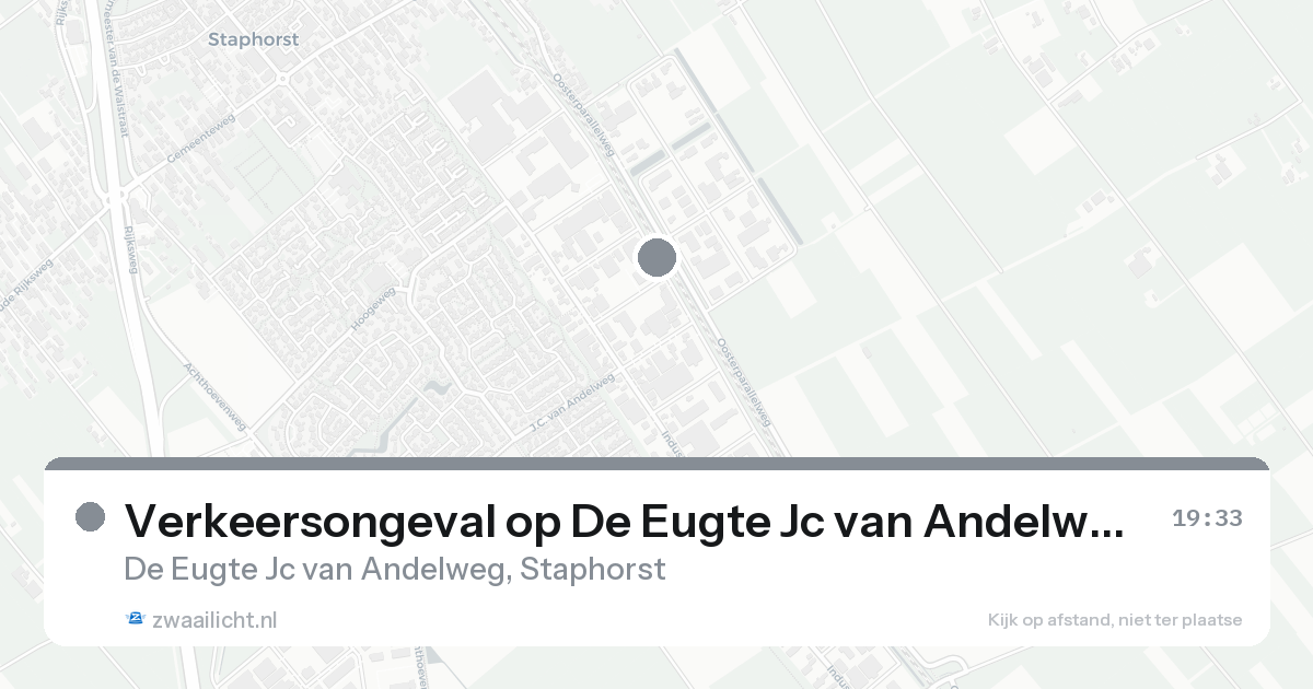 Verkeersongeval op De Eugte Jc van Andelweg in Staphorst — 7 feb 2026
