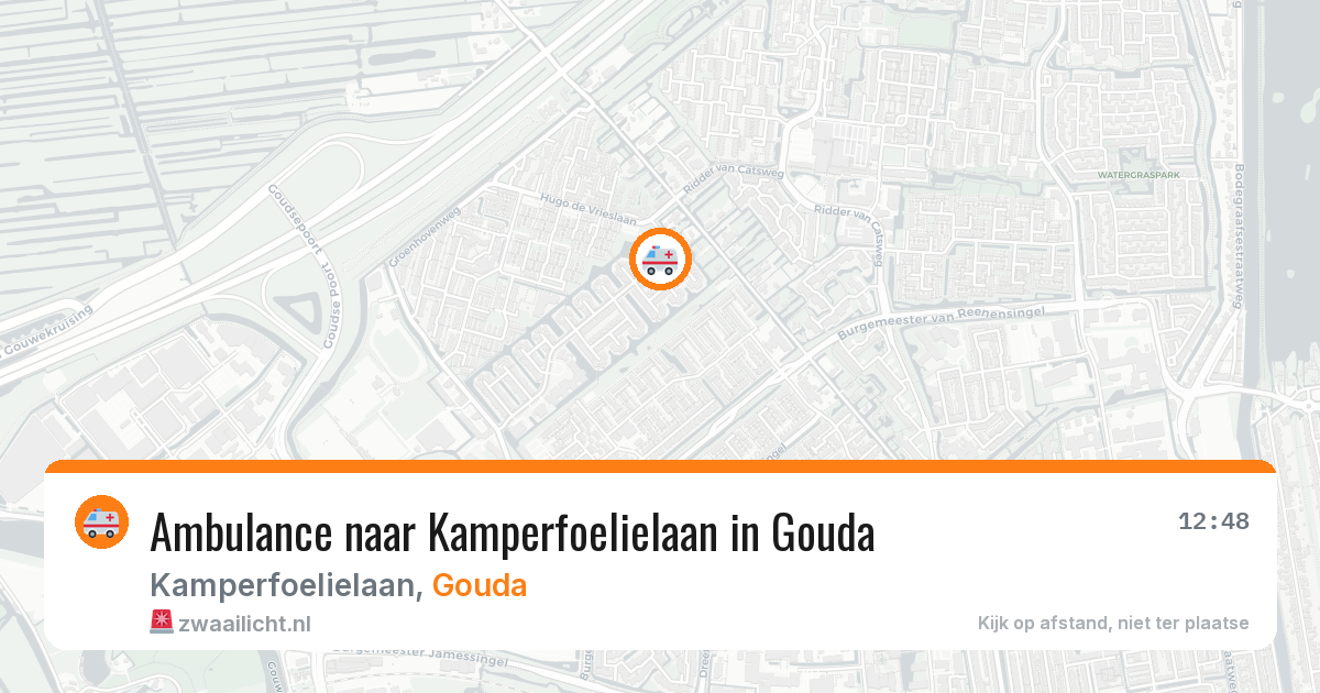 Ambulance naar Kamperfoelielaan in Gouda — 27 jul 2026