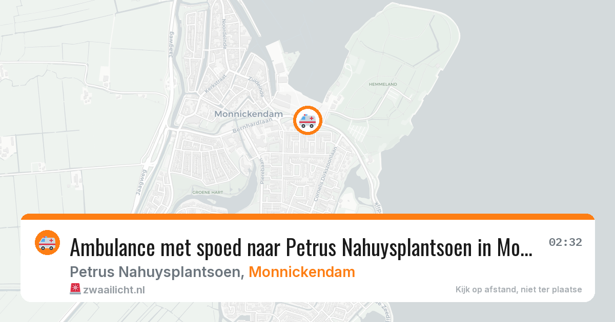 Ambulance met spoed naar Petrus Nahuysplantsoen in Monnickendam — 5 mei 2026