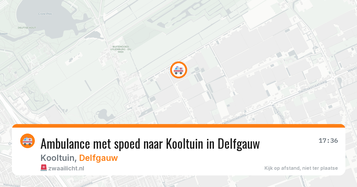 Ambulance met spoed naar Kooltuin in Delfgauw — 3 jul 2026