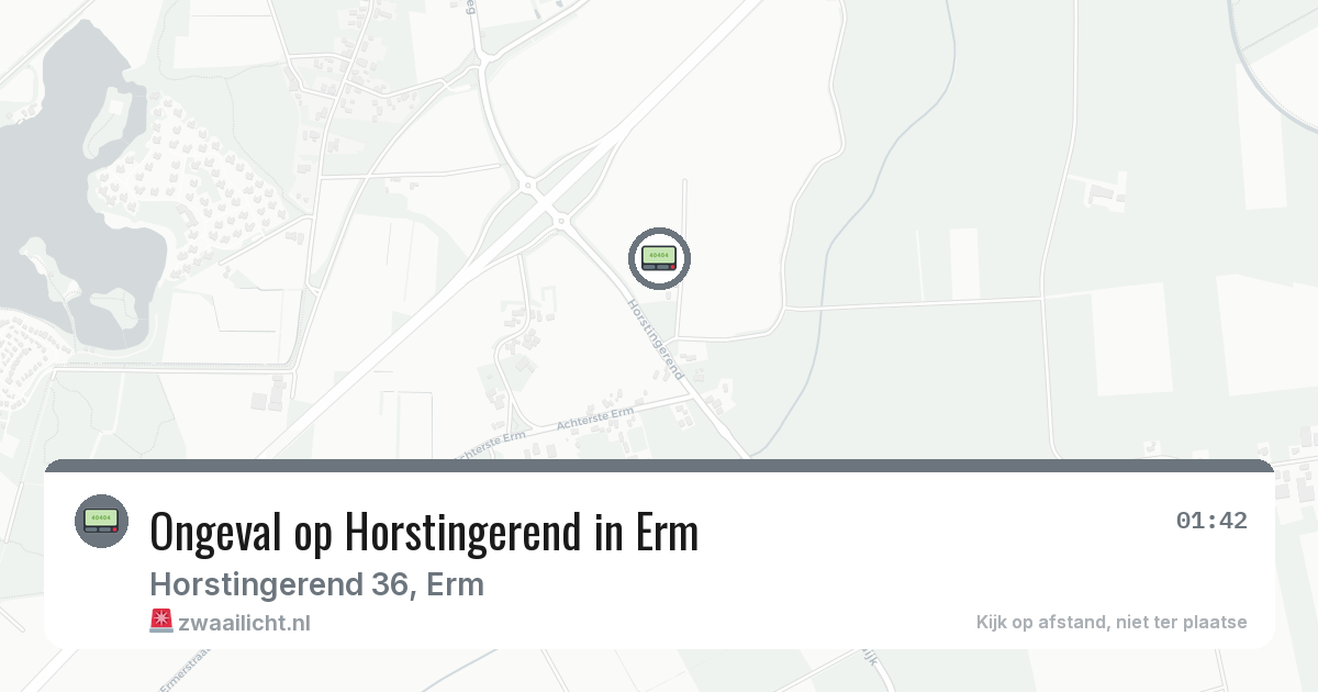 Ongeval op Horstingerend in Erm — 1 mrt 2026