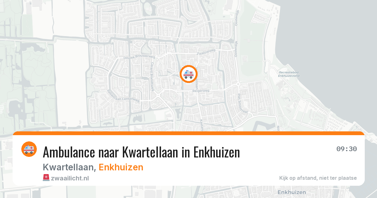 Ambulance naar Kwartellaan in Enkhuizen — 30 mrt 2026