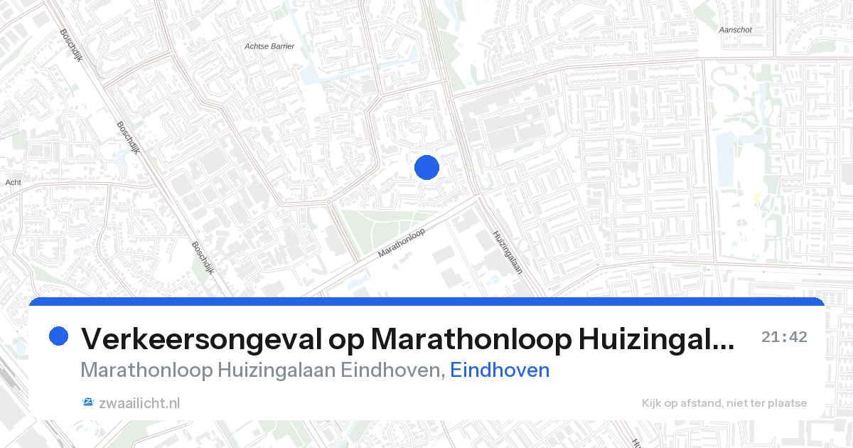 Verkeersongeval op Marathonloop Huizingalaan Eindhoven in Eindhoven — 19 jan 2026