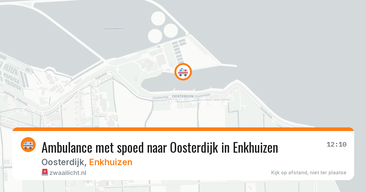 Ambulance met spoed naar Oosterdijk in Enkhuizen — 18 apr 2026
