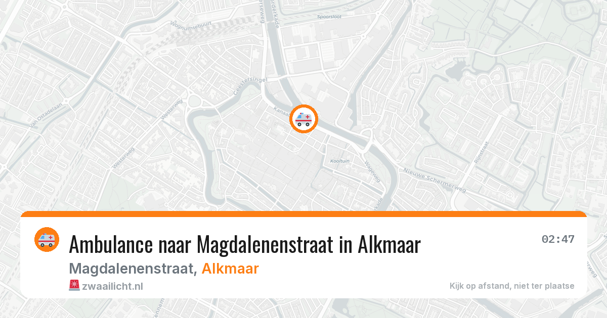 Ambulance naar Magdalenenstraat in Alkmaar — 12 aug 2026