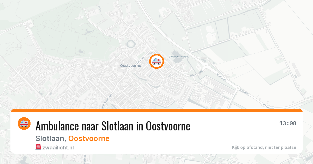 Ambulance naar Slotlaan in Oostvoorne — 20 jun 2026