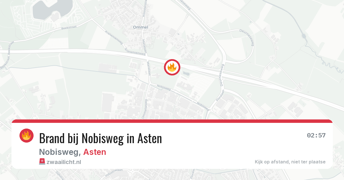 Brand bij Nobisweg in Asten — 4 aug 2026