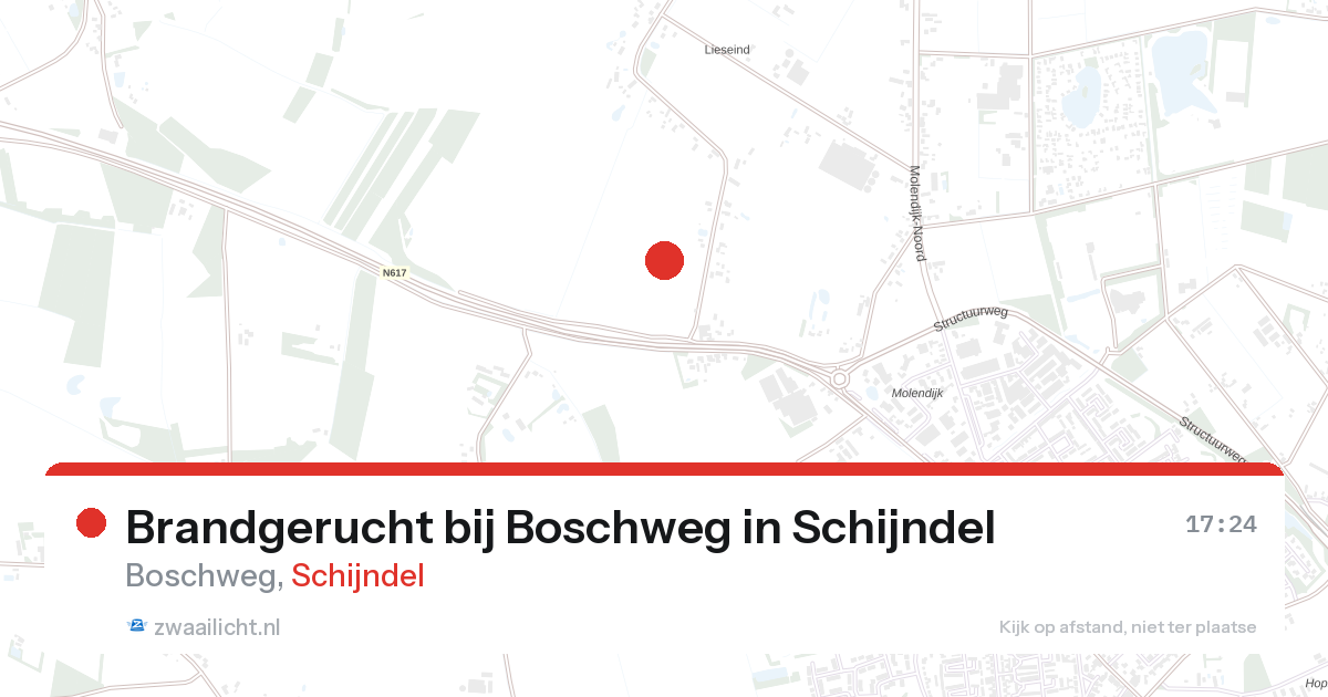 Brandgerucht bij Boschweg in Schijndel — 28 aug 2026