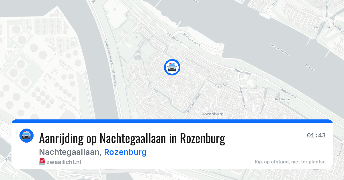 Aanrijding op Nachtegaallaan in Rozenburg — 23 jul 2026