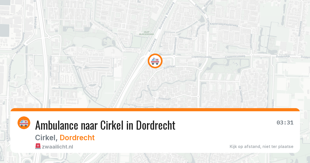 Ambulance naar Cirkel in Dordrecht — 15 jul 2026