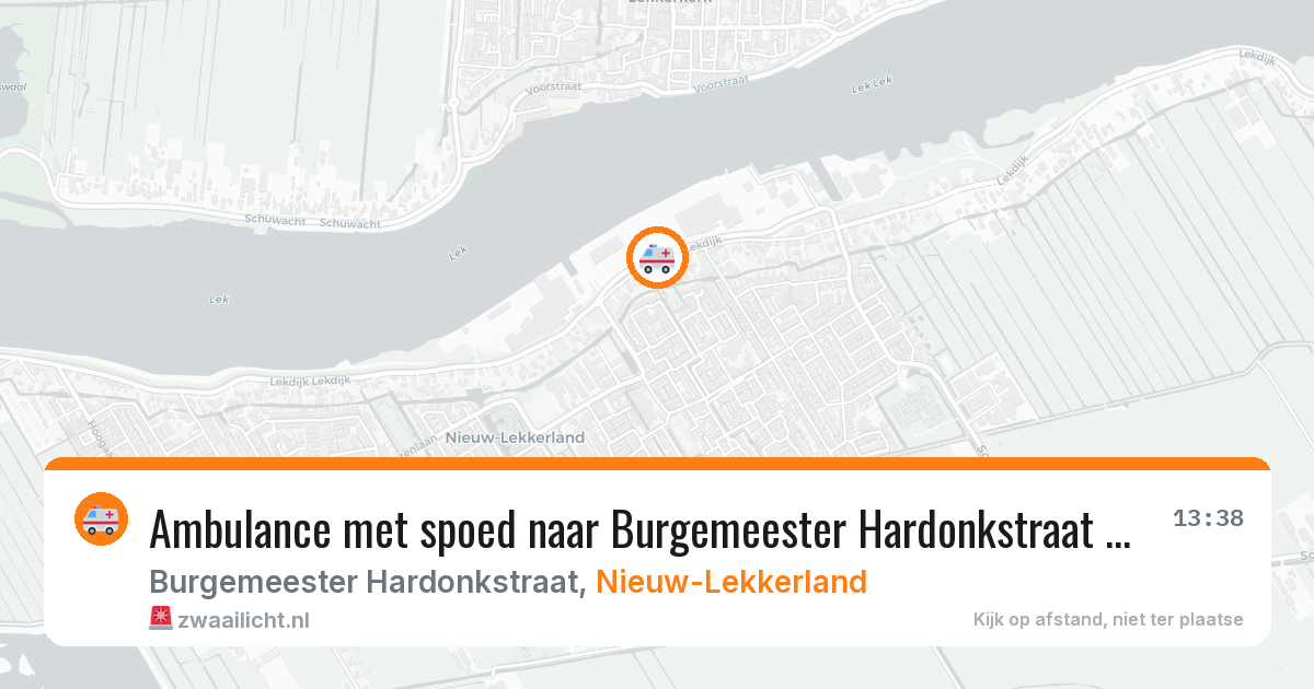 Ambulance met spoed naar Burgemeester Hardonkstraat in Nieuw-Lekkerland — 4 mrt 2026