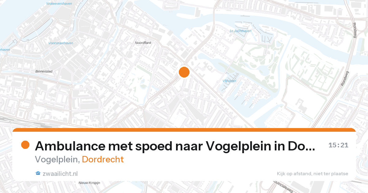 Ambulance met spoed naar Vogelplein in Dordrecht — 28 aug 2026