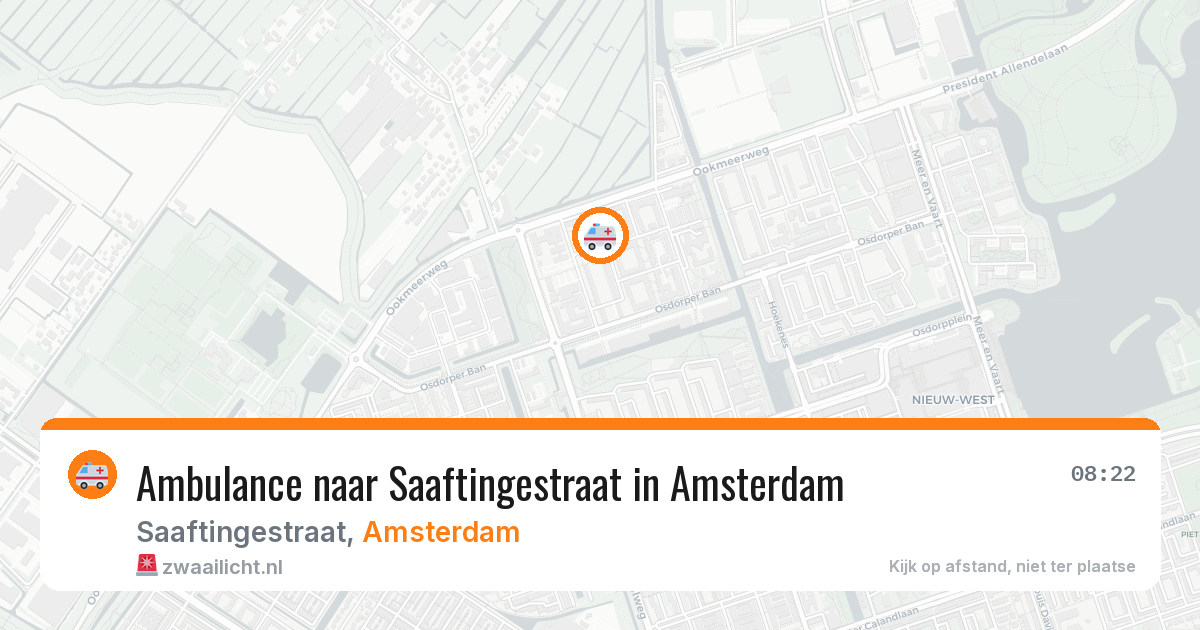 Ambulance naar Saaftingestraat in Amsterdam — 21 jun 2026