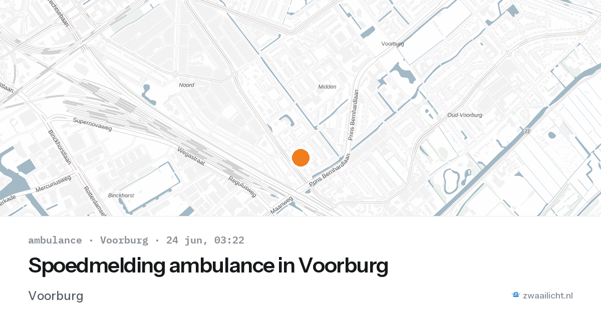 Spoedmelding ambulance in Voorburg — 24 jun 2026